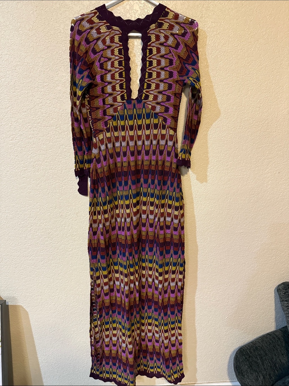 Free People Purple Multi colored Maxi Dress